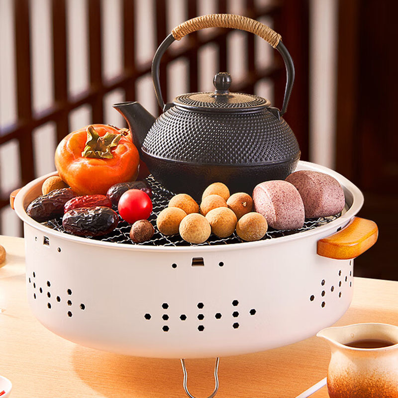 尚烤佳烧烤炉无烟不粘煎烤炉围炉煮茶炉雅白碳烤炉SKJ-406