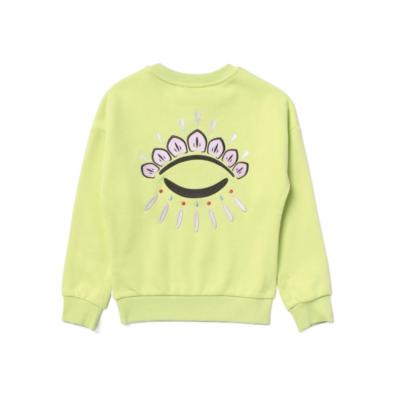 高田贤三(Kenzo)女孩圆领卫衣棉质舒适百搭长袖运动休闲罗纹袖边高清大图