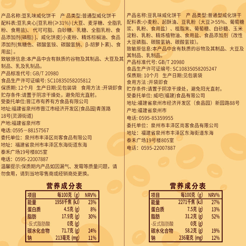 [满199减125元]比比赞豆乳威化饼干252g老式零食小吃网红散装怀旧休闲食品整箱