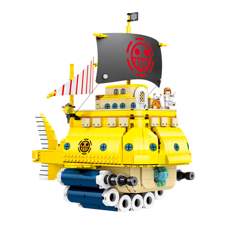 难度拼装积木海盗船玩具模型礼物6-14岁 海贼王极地潜水号[1214颗粒]