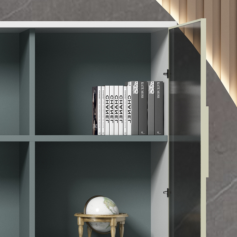 创世人 办公书柜文件柜资料柜带锁柜子储物柜办公室木质办公柜档案柜高清大图