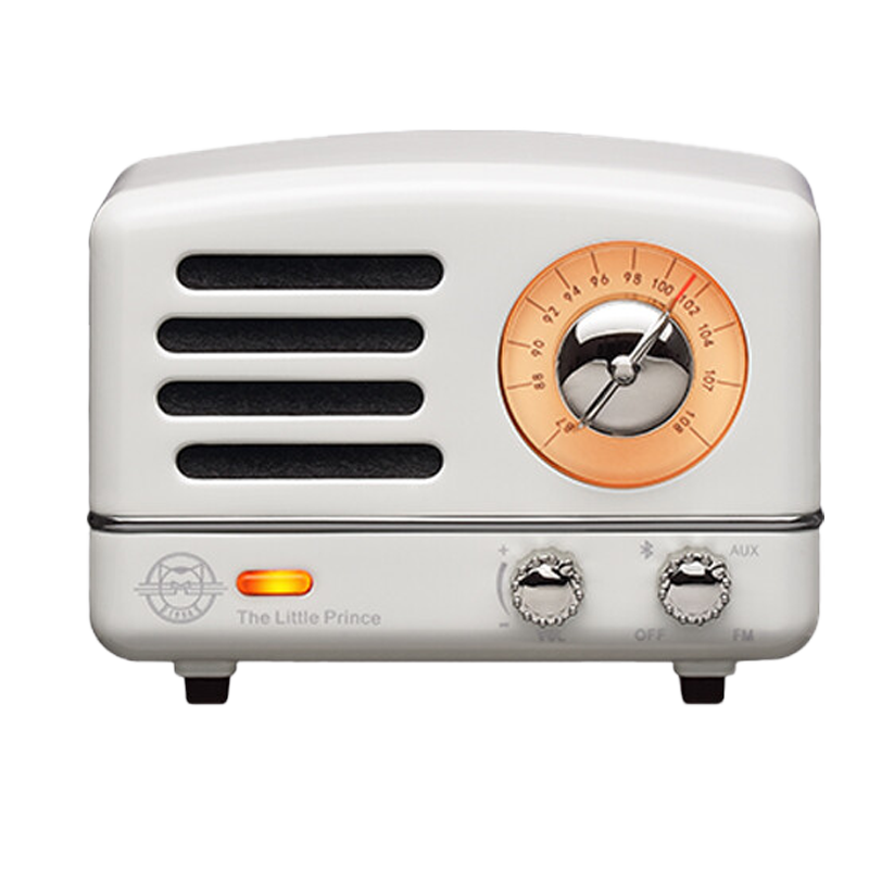 猫王音响 小王子OTR无线便携式蓝牙音箱可爱复古迷你小音响家用金属低音炮收音机七夕情人节礼物纯真白高清大图
