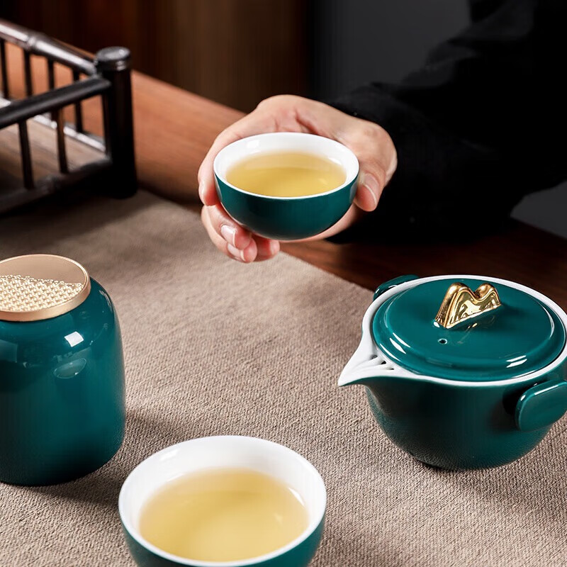 五拾缘旅行茶具套装便携包 快客杯套组WSY-21A03高清大图