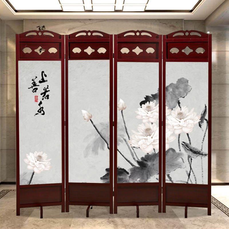 BONJEAN现代实木屏风隔断墙简约客厅折叠移动中式折屏办公室卧室遮挡家用高清大图