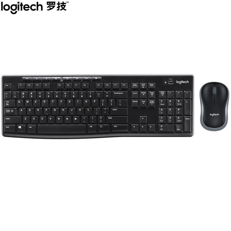 罗技(Logitech)MK270 无线键鼠套装 全尺寸 带无线2.4G接收器