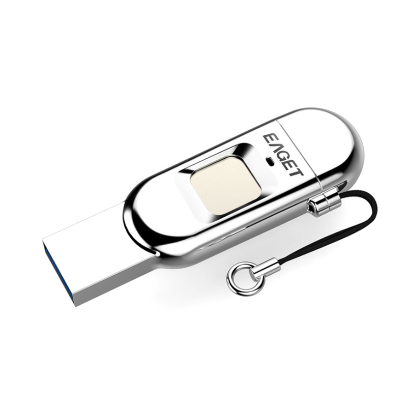 忆捷(EAGET)64GB Type-C USB3.1 HF-C01指纹加密手机U盘 双接口手机电脑多用 商务娱乐优盘高清大图