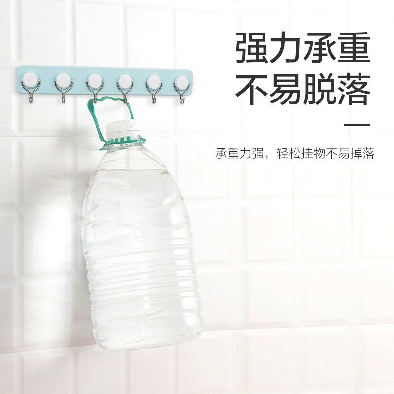 茶花0723挂钩强力排钩粘胶壁挂式厨房墙壁免打孔挂衣架