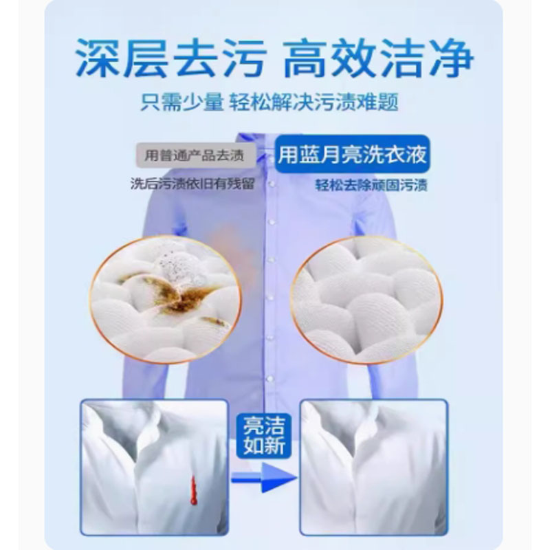 嘉创优品 蓝月亮洗衣液家用香味持久留香补充装500g*3袋高清大图