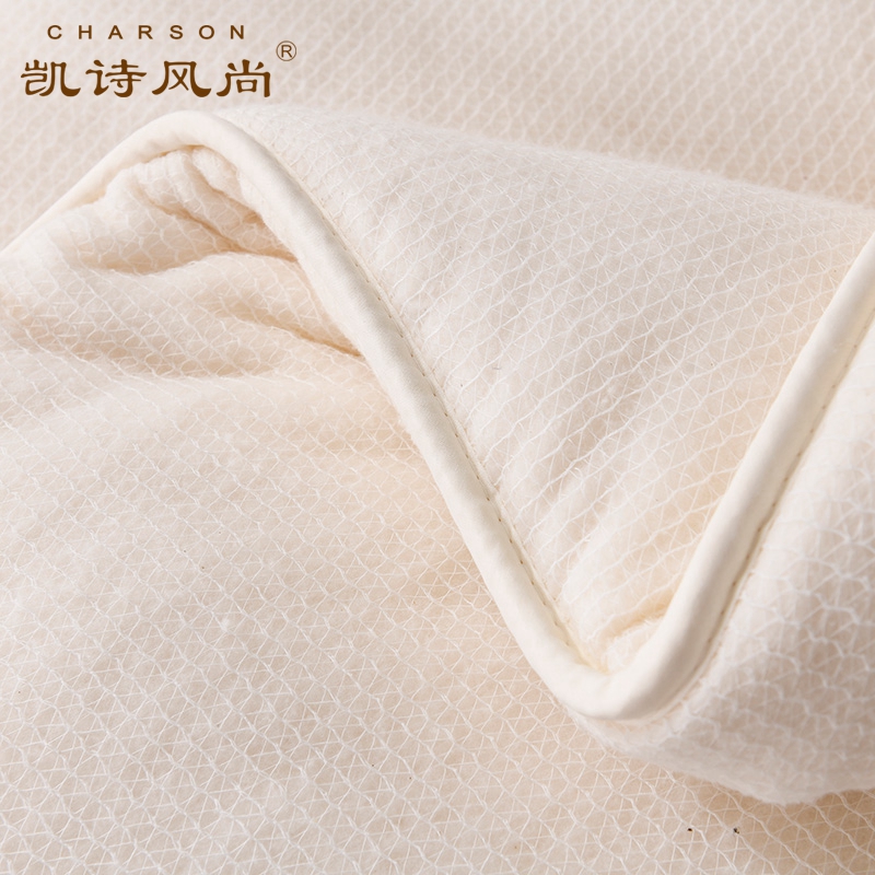凯诗风尚(CHARSON)棉胎被芯 苏宁自营 四季通用全棉冬被 棉质秋冬保暖双人被子学生宿舍单人1.5m被褥加厚1.8米高清大图