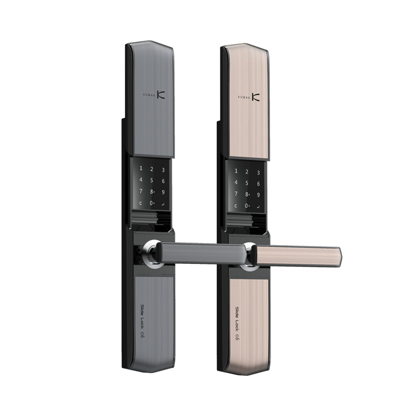 兴印xingyin金指码c6双滑盖指纹锁家用防盗门智能门锁密码锁星耀灰