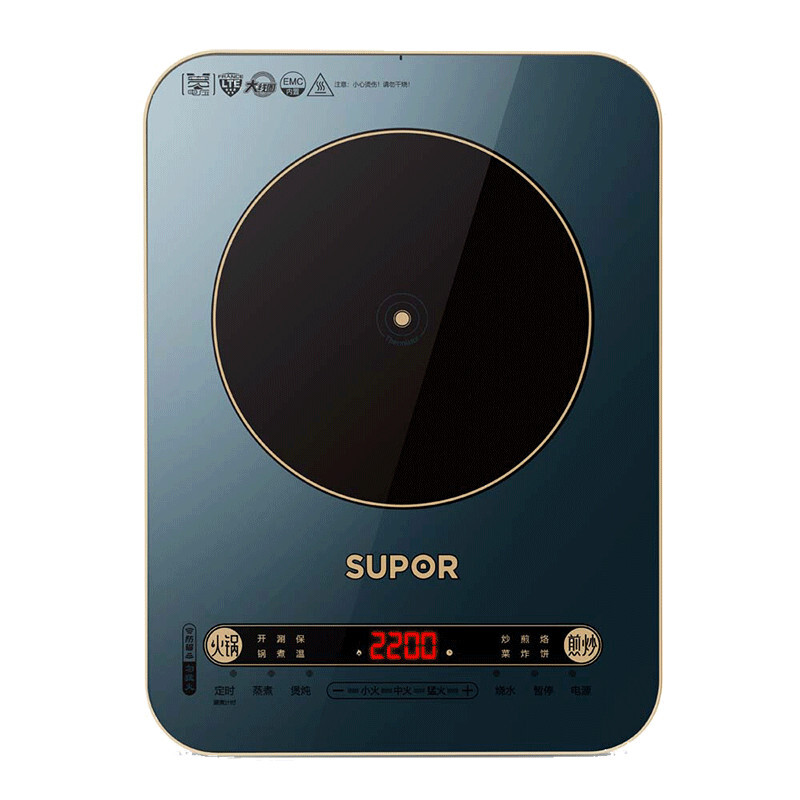 苏泊尔(SUPOR)C22-IH99 双锅大面板电磁炉2200W(单位:台) 配汤锅26CM+炒锅32CM