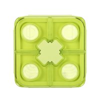 乐扣乐扣(locknlock)分格分类储粮密封隔潮防虫食品用材料送量杯简约风高颜值储物罐 绿色HTE957FU