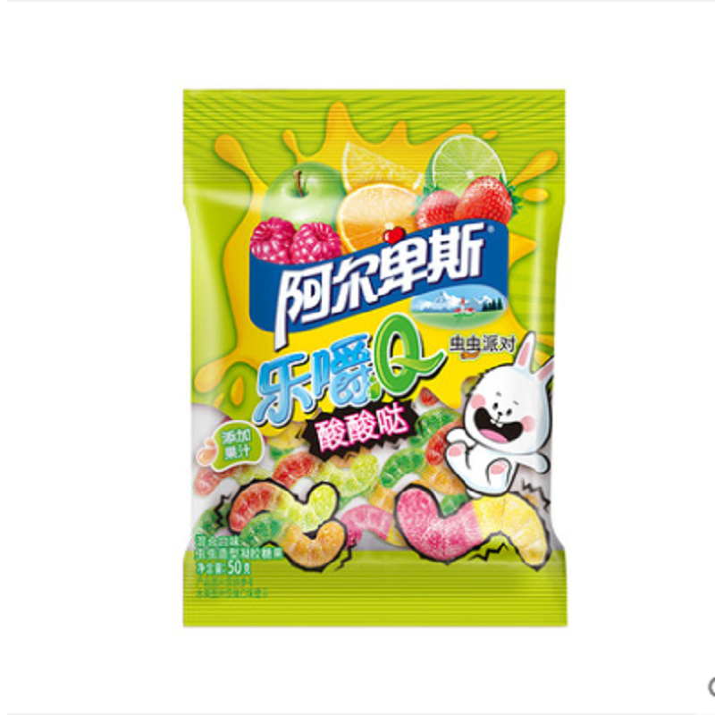 “阿尔卑斯乐嚼Q虫虫派对啫喱糖50g袋装 ”