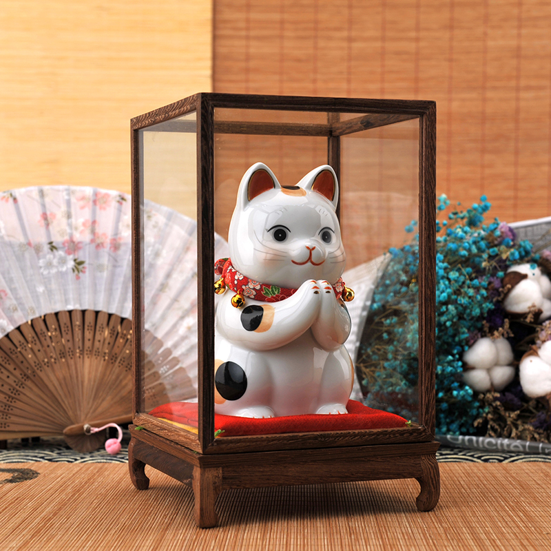 日本祈愿猫开业发财猫摆件家居装饰店铺收银台小号礼品三维工匠7290猫