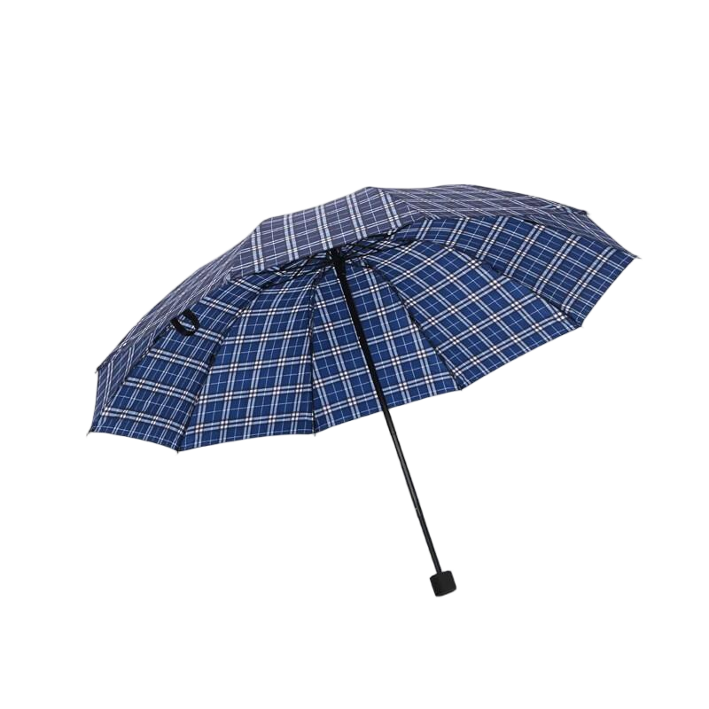 先互丁 三折格子伞 152cm*10骨 把高清大图