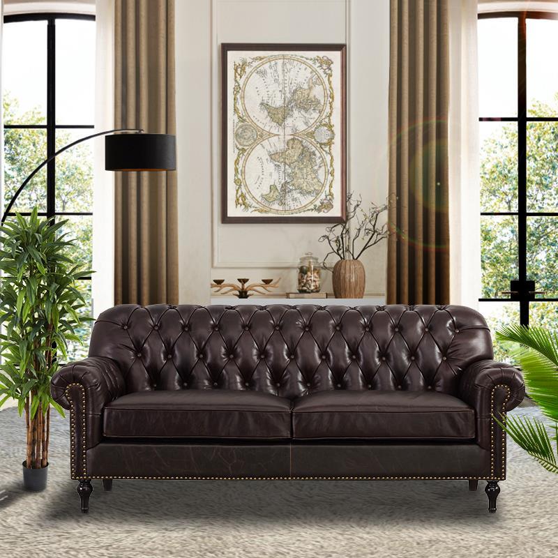 檀星星沙发5188 美式工业风复古欧式loft沙发客厅售楼处会所酒店宾馆皮沙发 价格图片品牌报价 苏宁易购火柴人家具专营店