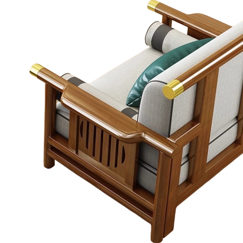 豫龙都 实木沙发 双人位张高清大图