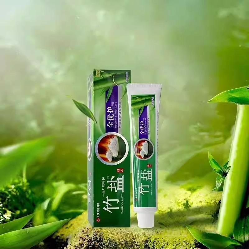 LG竹盐 精品全优护牙膏(清新原味)120g*3支高清大图