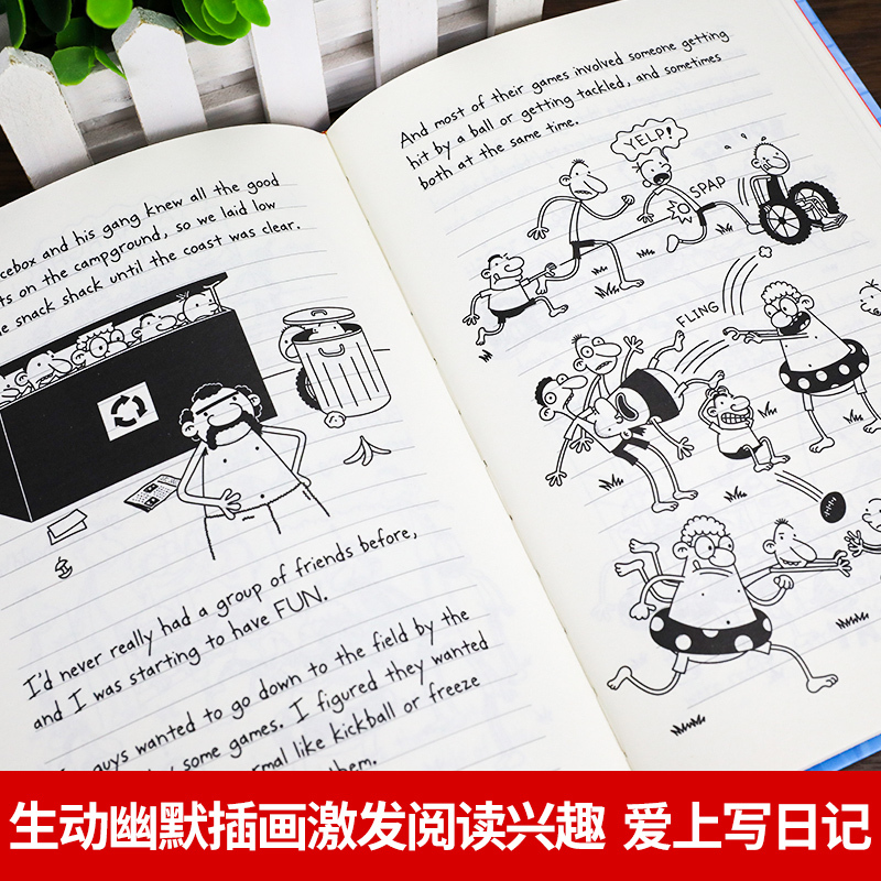 [醉染正版]小屁孩日记30人山人海的游泳池乐园中英双语版爆笑漫画日记暑假读一本好书精装儿童文学读物6-9-12岁小学生三