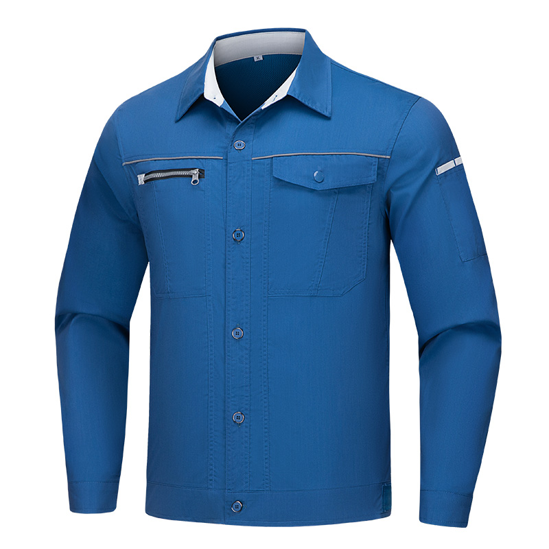天鸣 竹纤维552#夏季长袖工作服上衣 可定制 160-195 件高清大图
