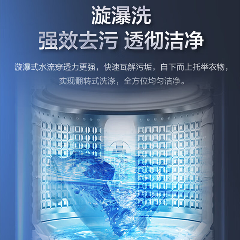 海尔(Haier)波轮洗衣机全自动10公斤容量直驱变频一级能效家用智洗桶自洁冷水除螨洗+预约洗XQB100-BZ6088高清大图
