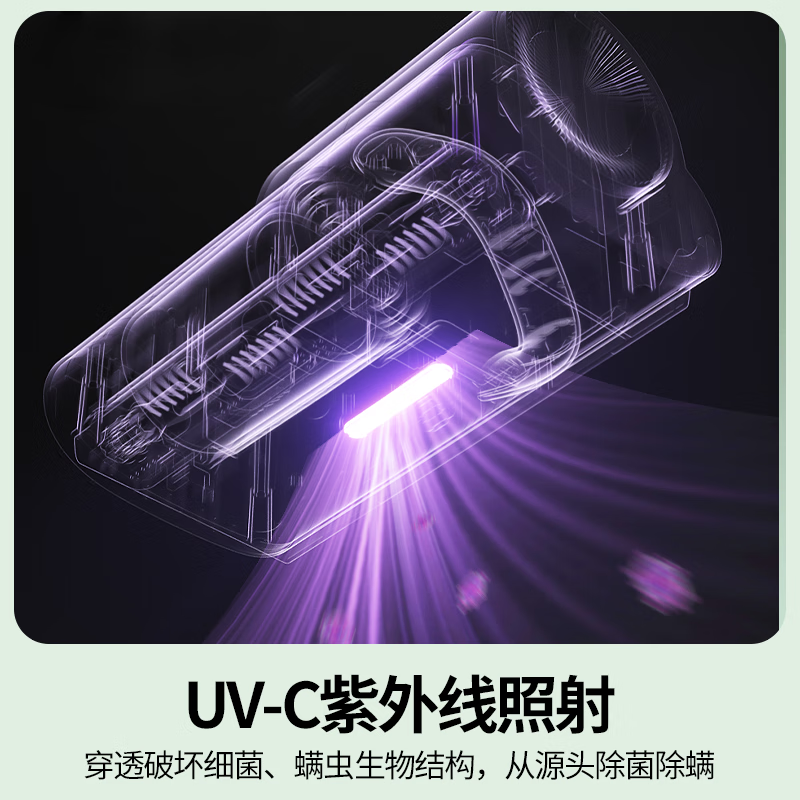 松下(Panasonic)除螨仪床宝 升级宠物猫毛狗毛吸毛强除毛除螨 紫外线杀菌 双电机大吸力 MC-DC5W高清大图