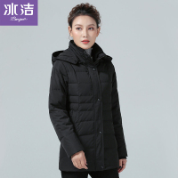 冰洁(BENGEN)中老年羽绒服女士冬季中长款宽松大码韩版修身妈妈装加厚外套潮J70140002B