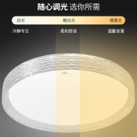FSL佛山照明 LED吸顶灯简约现代亚克力圆形三色调光20平方客厅卧室灯具灯饰