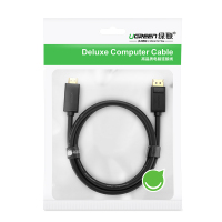 绿联Ugreen DP转HDMI转接线 4K高清连接线 1.2版DisplayPort转hdmi公对公电脑电视视频转接线