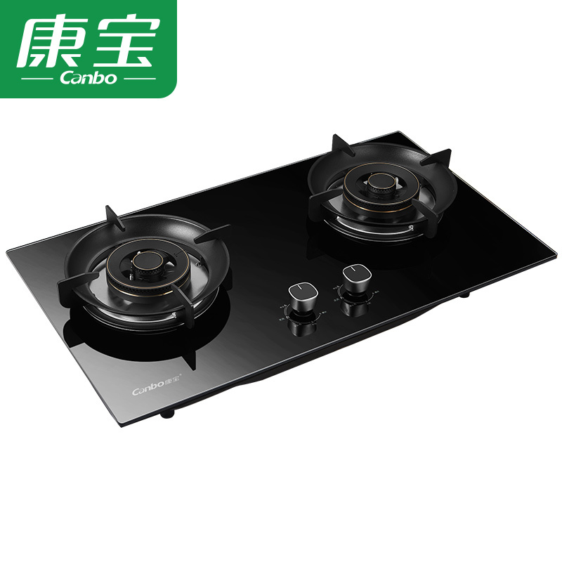 康宝燃气灶(液化气) 家用灶具 4.5KW大火力 嵌入式台式两用灶具 一级能效灶具 玻璃面板灶具JZY-2QB53T
