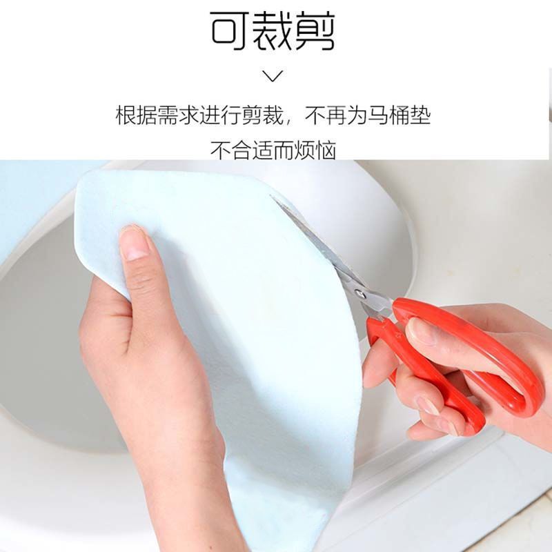 马桶坐垫防水家用马桶贴粘贴式坐便器垫厕所马桶圈四季通用马桶垫-【10对装】;混搭色高清大图