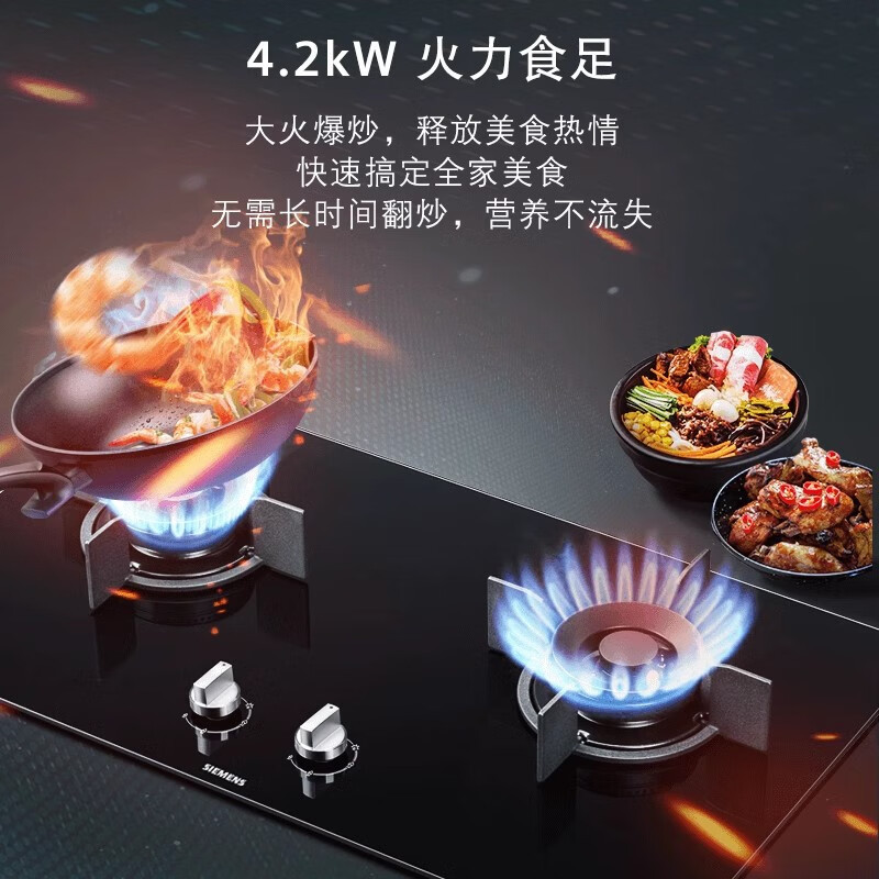 西门子 ER8MA23MMP 钢化玻璃嵌入式燃气灶天然气灶蒸饭柜高清大图