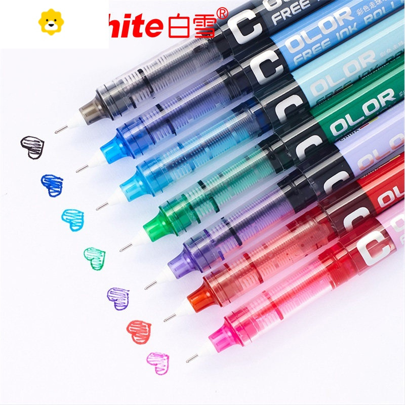 喻娄PVN-159直液式走珠笔 0.5mm0.38mm0.28mm直液式签字笔彩色中性笔学生用中性笔 手账专用笔削笔