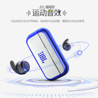 JBL FLOW入耳式真无线运动蓝牙耳机 跑步防水防汗音乐耳机 苹果安卓通用耳麦 充电盒 蓝色