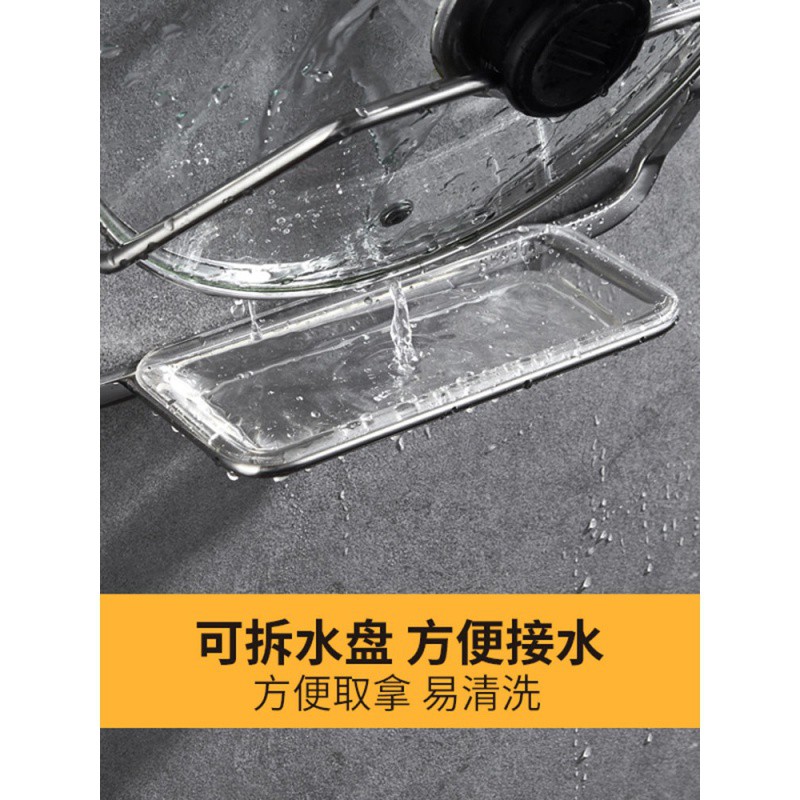 304不锈钢免打孔锅盖架壁挂式厨房置物架锅具收纳架子大放家用的收纳层架 三维工匠高清大图