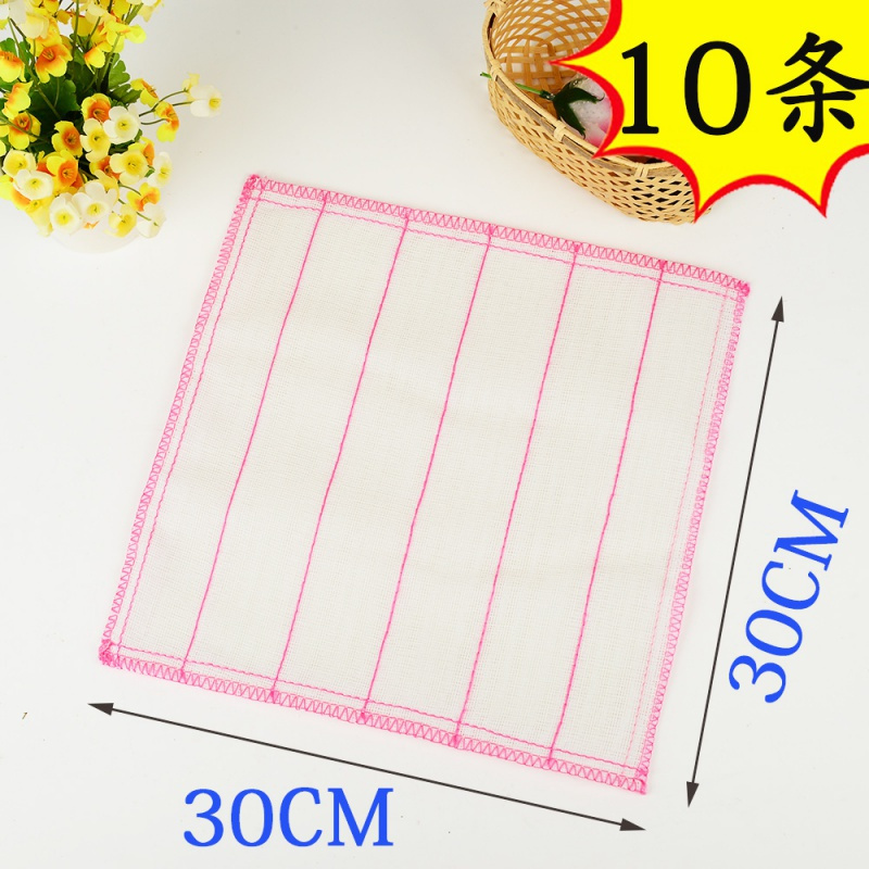 10条8层加厚抹布吸水洗碗巾刷碗布厨房清洁不刷碗布