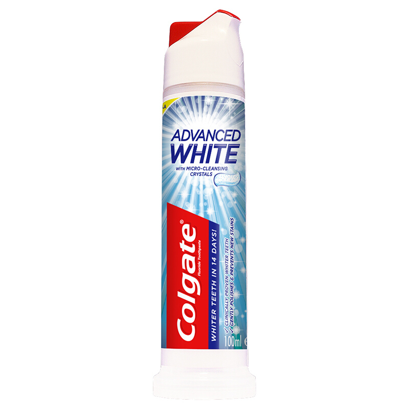 高露洁(Colgate) 100ML焕白臻效牙膏 (直立式）清新口气美白牙齿