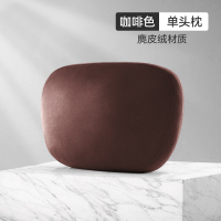 汽车头枕迈巴赫奔驰宝马座椅靠枕车用枕头腰靠护颈枕吸湿透气高级1 【咖啡色】麂皮绒✅护颈枕单个装