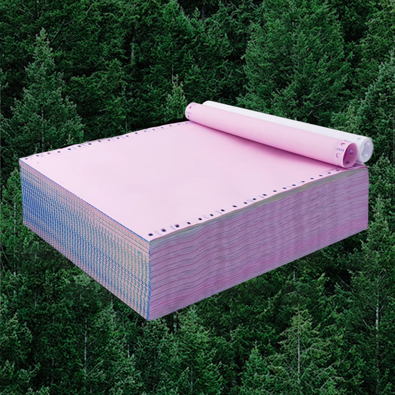 伴公式B1042电脑打印纸 80列 无等分 3联 无压线 (彩色) 1000页/箱高清大图