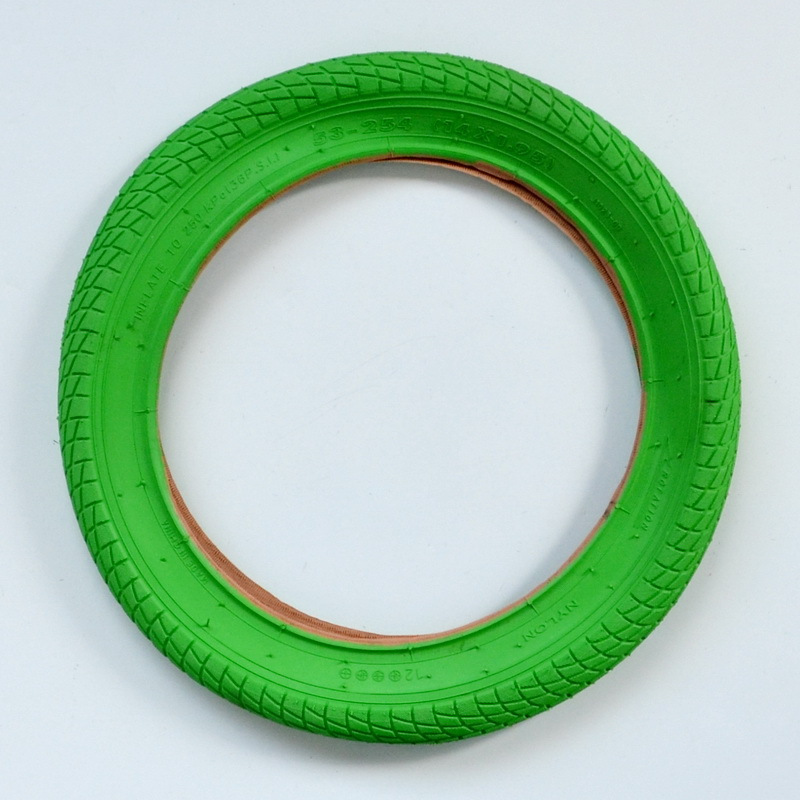 适用彩色14寸折叠车轮胎14x195外胎14x2125内胎儿童车胎14x195蓝色