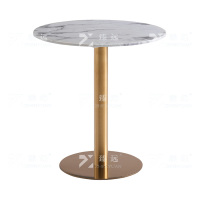 臻远 ZY-VC112708 洽谈桌岩板餐桌 700*700*750 单位:1张