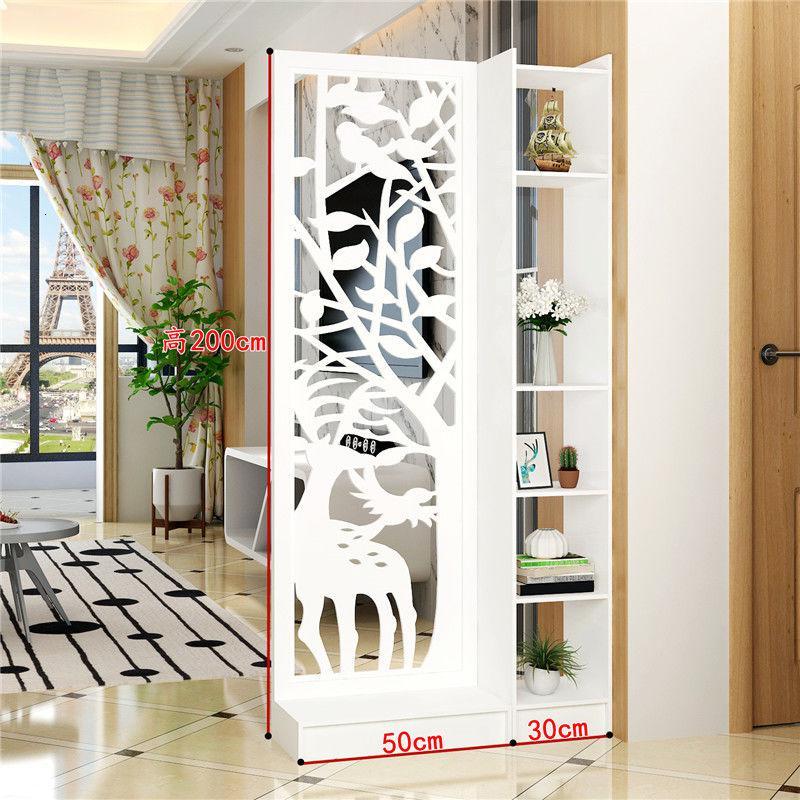 欧式屏风隔断客厅玄关柜现代时尚移动厅装饰柜镂空花麋鹿
