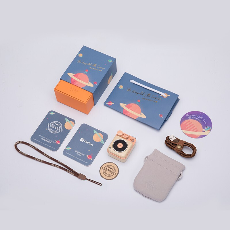 猫王音响 原子唱机B612小收音机蓝牙音箱mini迷你便携式无线复古桌面智能语音AI户外音乐播放器 幸运红高清大图