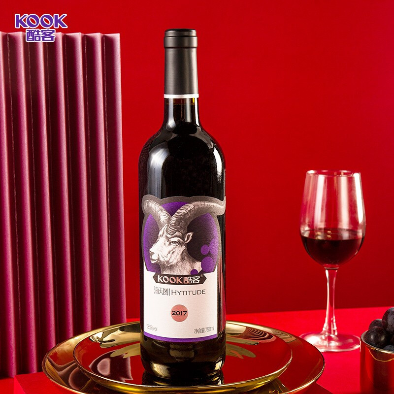 [任贤齐推荐]酷客KOOK 海天图Hytitude干红葡萄酒定制款13.5度750mL单支礼盒装