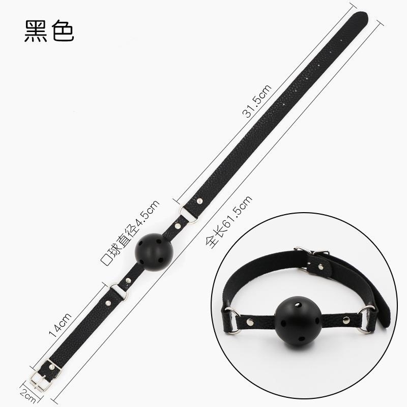 久爱硅胶口塞夫妻情趣另类性玩具成人用品sm口球皮革代发厂家货源高清大图