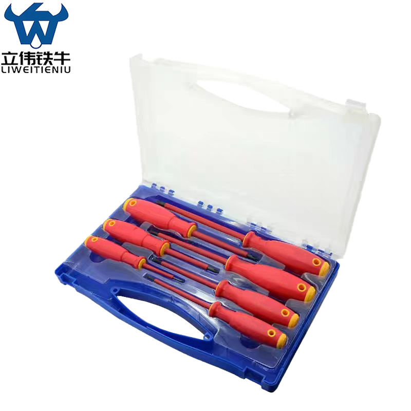 立伟铁牛1000v绝缘螺丝刀七件套/套高清大图