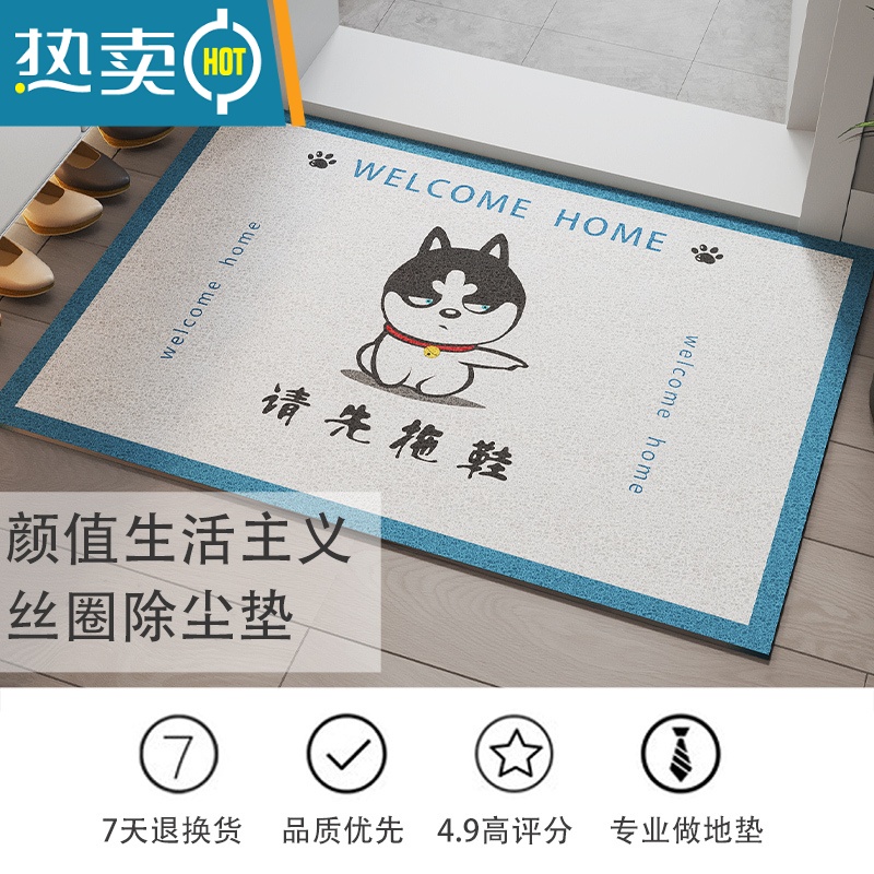 敬平入户门垫进门地垫子家用地毯防滑可擦洗卫生间客厅门口卧室丝圈防滑垫高清大图