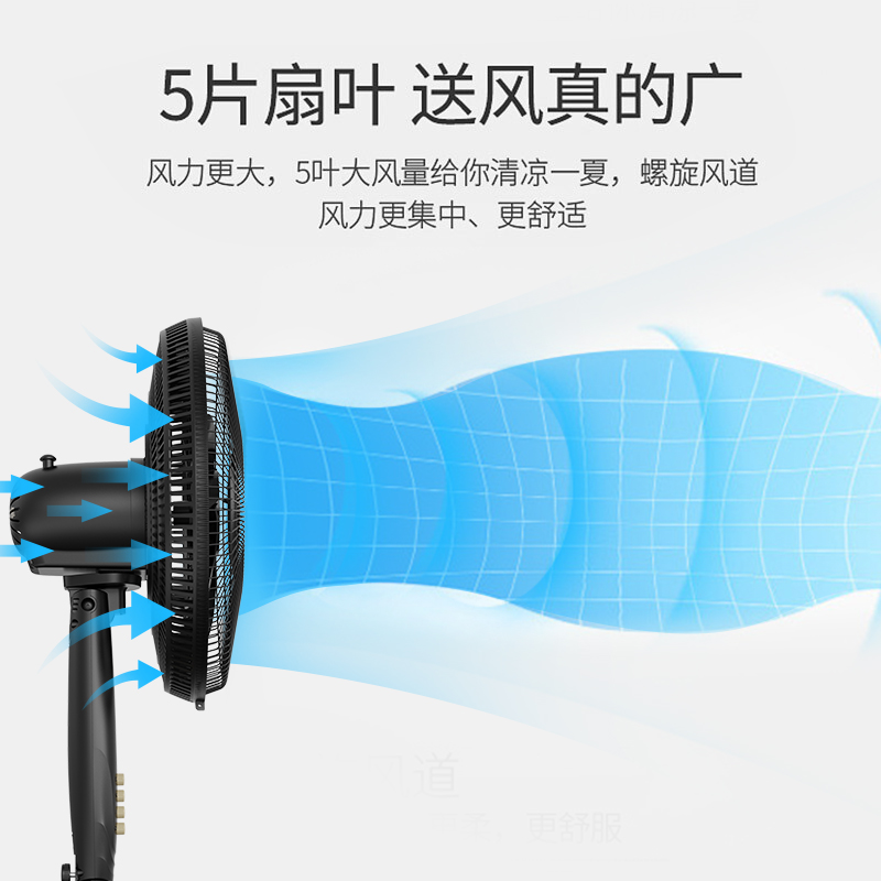 先锋风扇家用5叶大风力卧室客厅宿舍省电摇头台式落地电风扇 机械双风叶FS40-16D高清大图