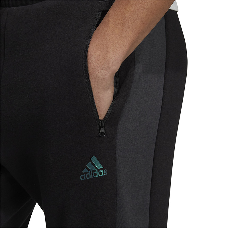 adidas St Blok Knpnt Logo印花松紧腰束脚运动裤 男款 黑色 HM2986