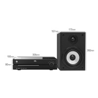 JBL MS712 音响 音箱 迷你音响 CD机DVD机蓝牙音响 迷你组合音响 桌面音响 闹钟USB 2.0声道 黑色